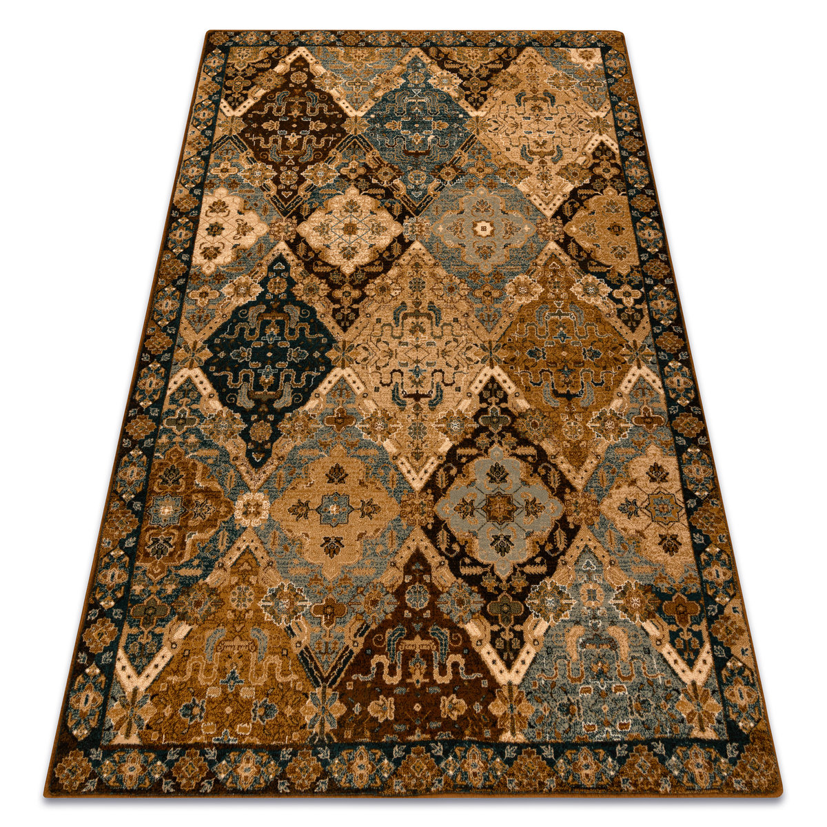 Dywan wełniany OMEGA Torino orientalny - koniak , 200x300 cm