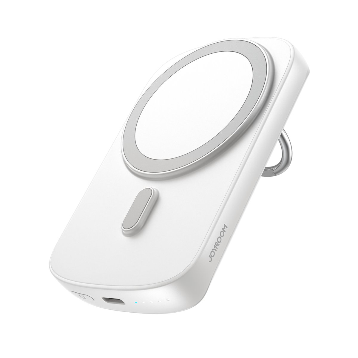 Joyroom powerbank indukcyjny 6000mAh z ringiem i podstawką do 20W biały JR-W030