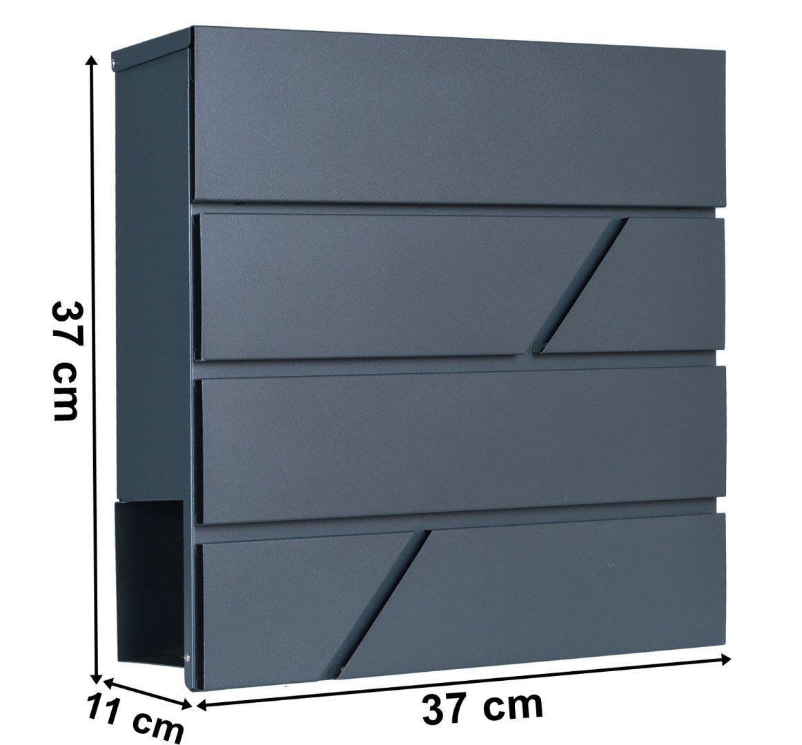 Skrzynka na listy TOVE z gazetnikiem antracyt 5902340321034