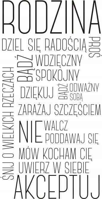 Napis na ścianę naklejka - Rodzina Dziel się.. 129, 200x100 cm