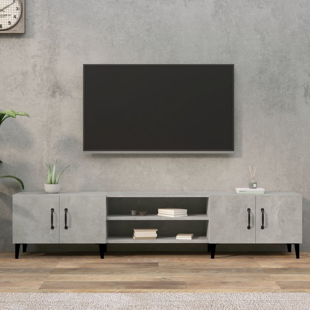 vidaXL Szafka pod TV, szarość betonu, 180x31,5x40 cm