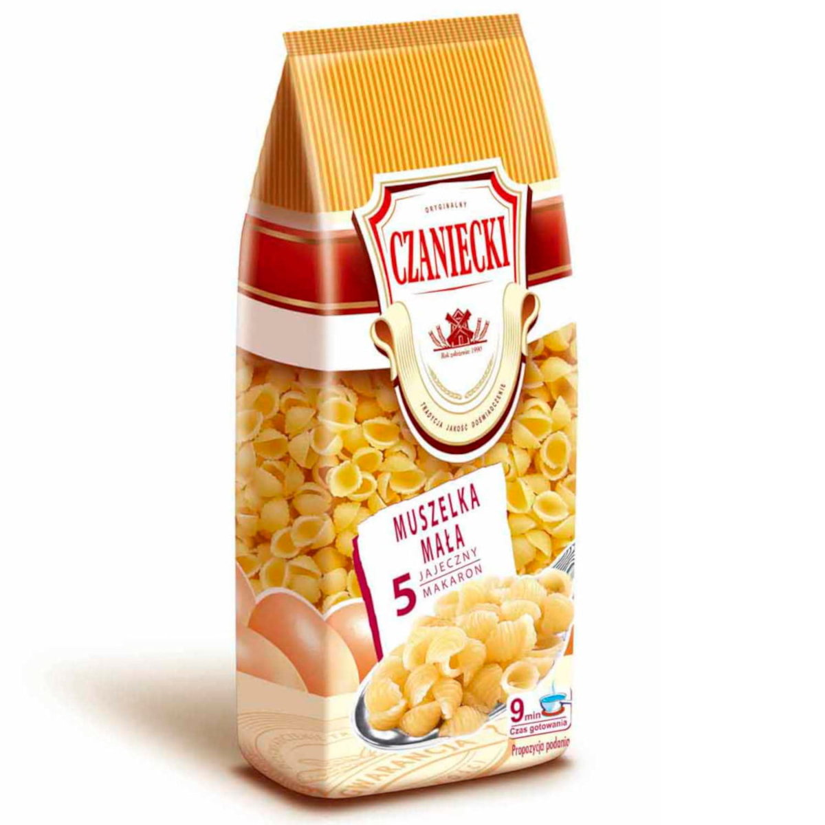 Makaron Czaniecki 5-jajeczny MUSZELKA Mała 250g