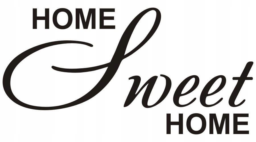 Napis na ścianę, naklejka - Home Sweet Home - 70, 240x120 cm