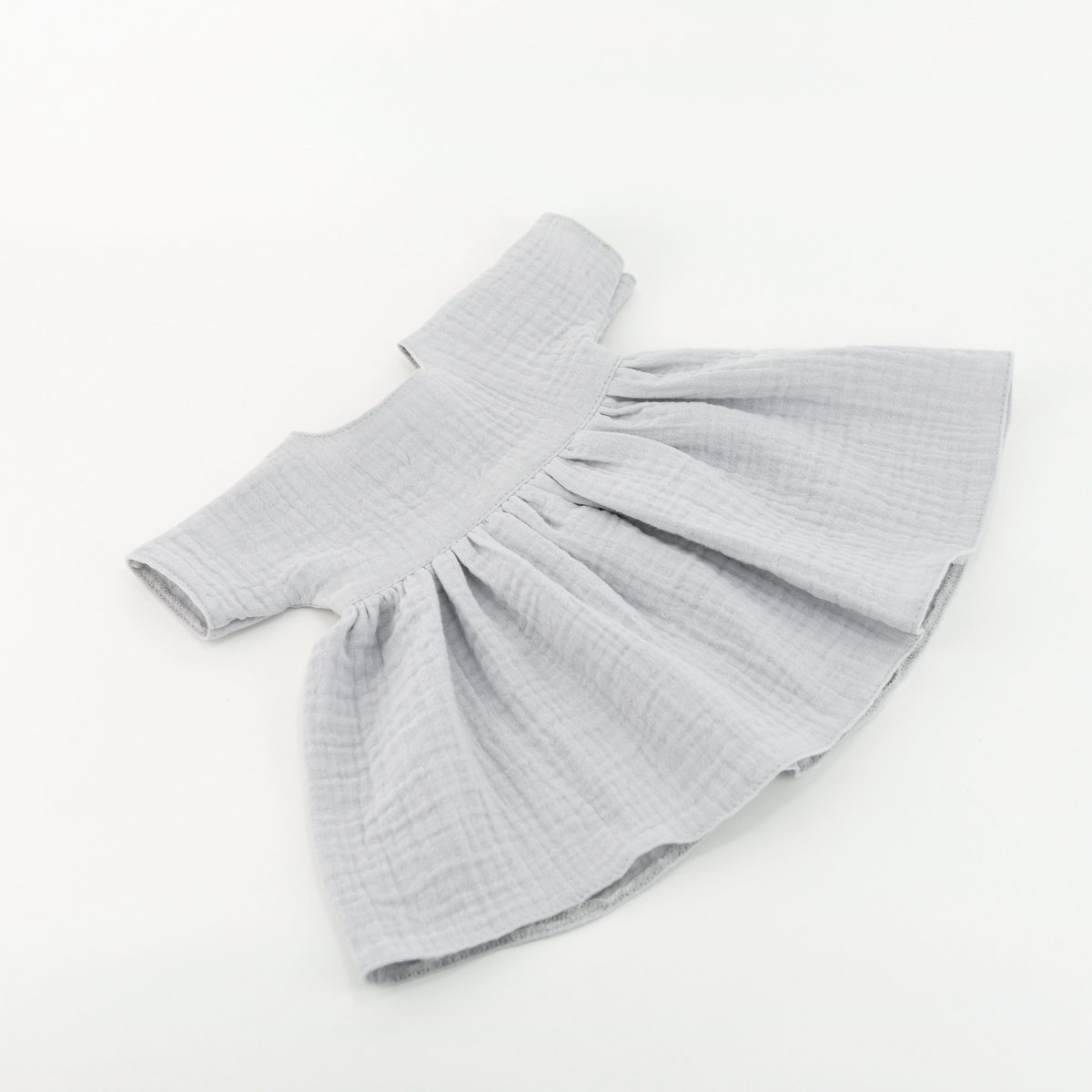 Sukienka muślinowa dla lalki Baby Born 43cm, szara