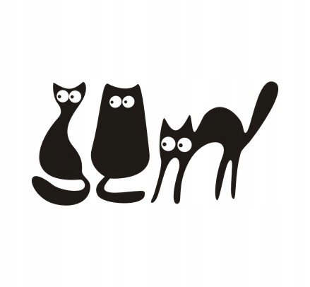 Naklejka na ścianę bardzo duże koty kotki 46, 200x100 cm