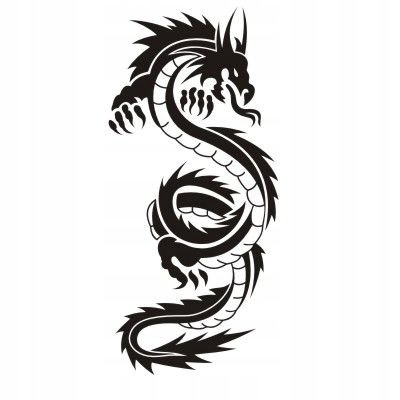 Naklejka na ścianę dragon tribal azja Smok 16, 100x46 cm