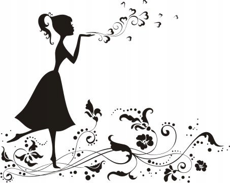 Naklejka na ścianę dla dziewczynki Wróżka kwiatów, 120x98 cm