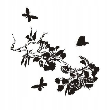 Naklejka na ścianę motyle - Motylkowa fantazja 2, 120x120 cm