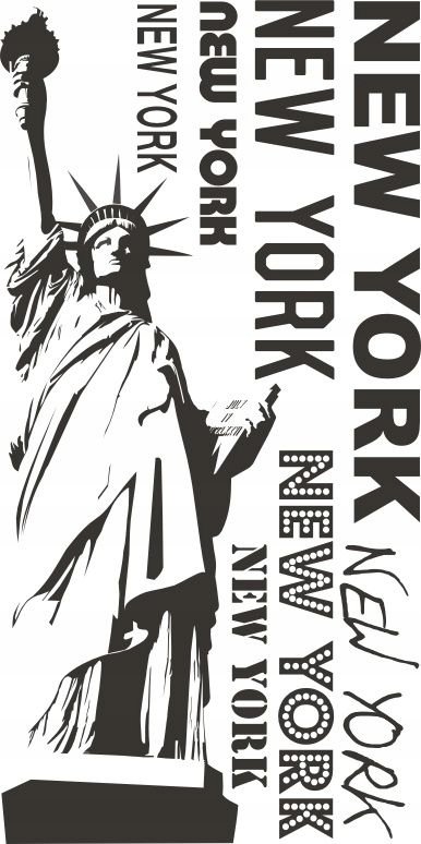 Napis na ścianę naklejka New York, New York... 83, 200x100 cm