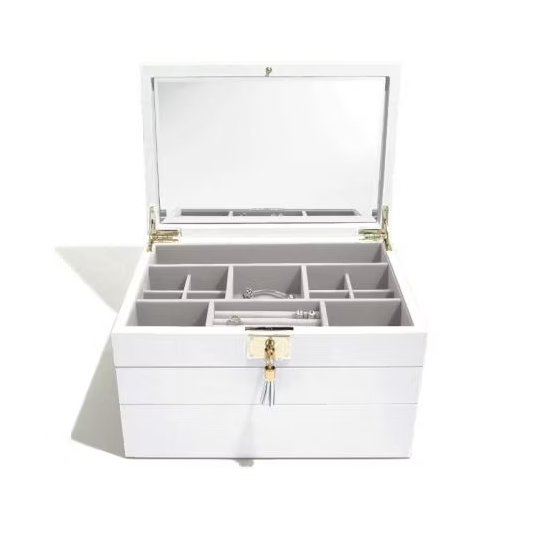 Pudełko na biżuterię potrójne (białe) Loves Luxury Classic Stackers
