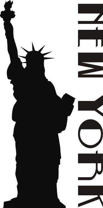 Napis na ścianę, naklejka - New York Statua - 145, 240x120 cm
