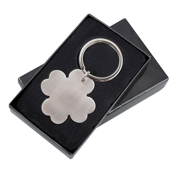 Brelok Metalowy 4-Leaf Clover, Srebrny