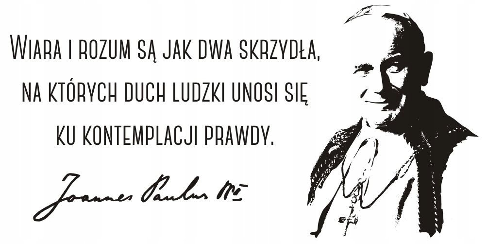 Napis na ścianę naklejka Papież Jan Paweł II - 81, 200x100 cm