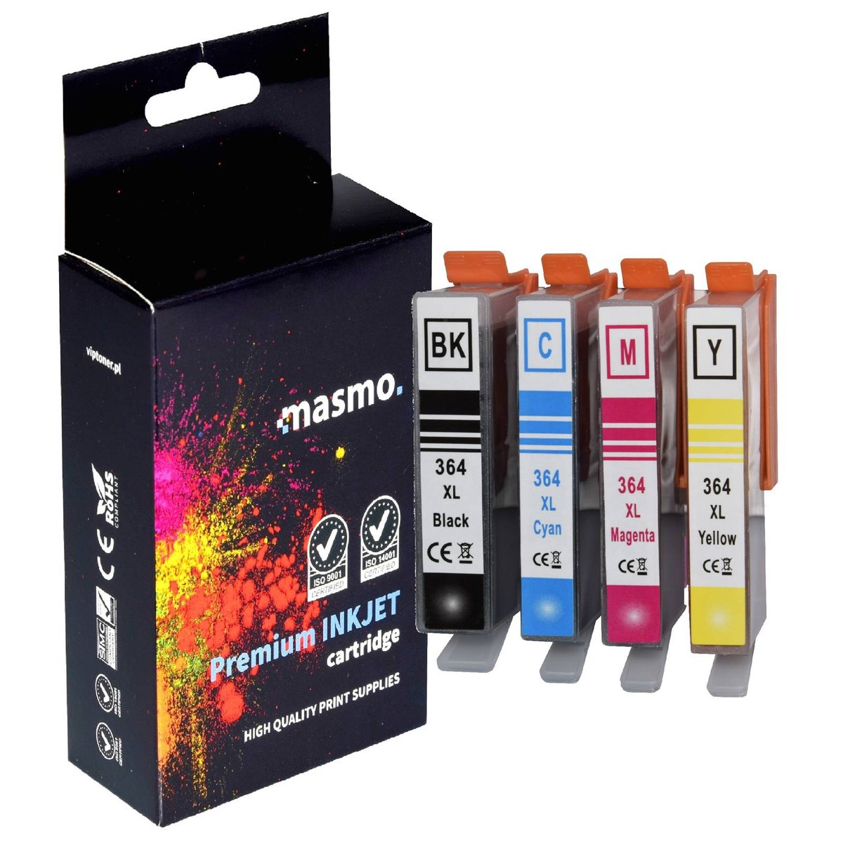 Zestaw 4x Tusz MASMO do HP 364 C6380 D5460 6510 5524 B109 CMYK zamiennik