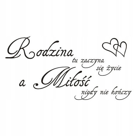 Napis na ścianę, naklejka - Rodzina... - 245, 240x120 cm