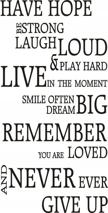 Napis na ścianę, naklejka - Have hope - 90, 240x120 cm