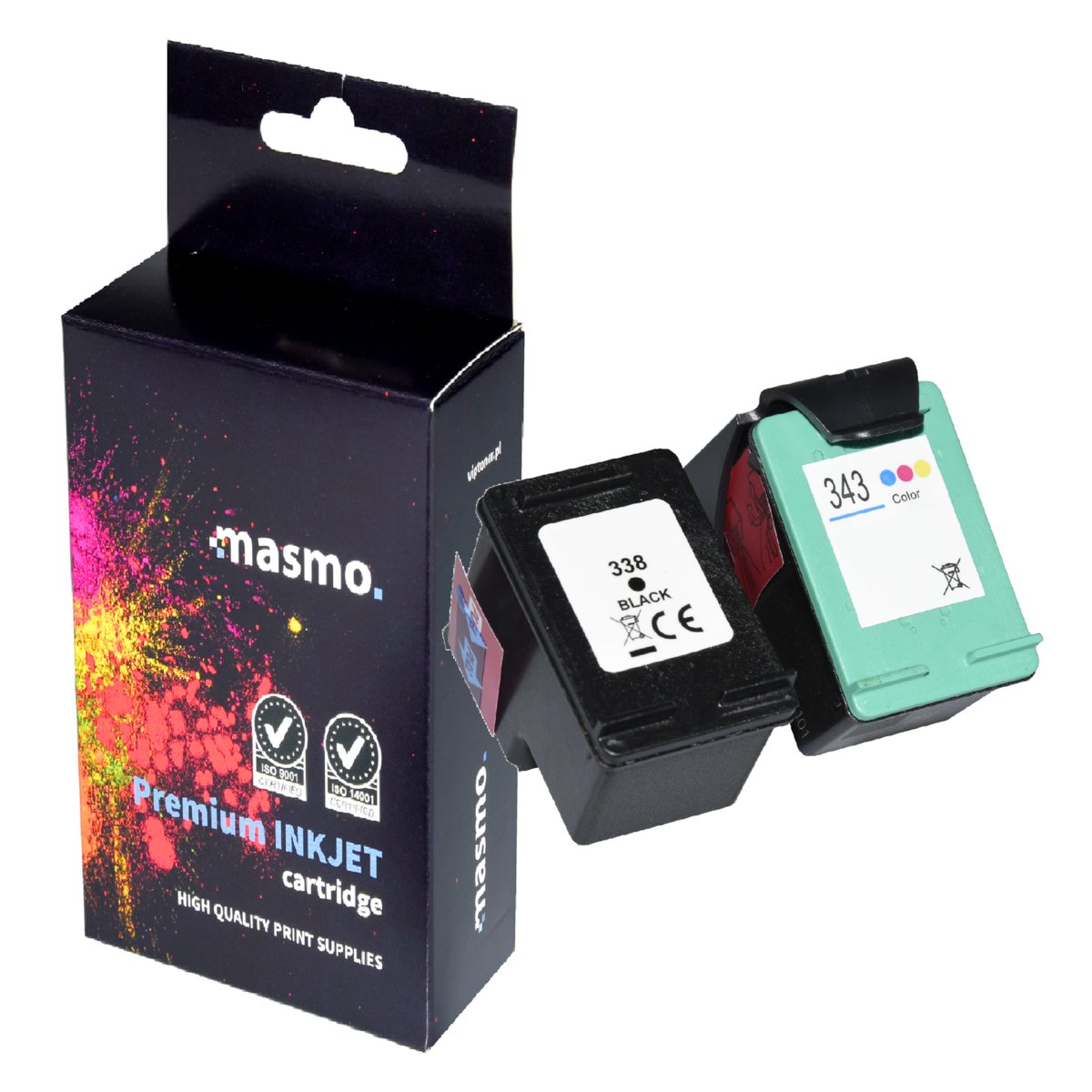 Zestaw 2x Tusz MASMO do HP 338 343 PSC 1510 1610 2575 CMYK zamienniki
