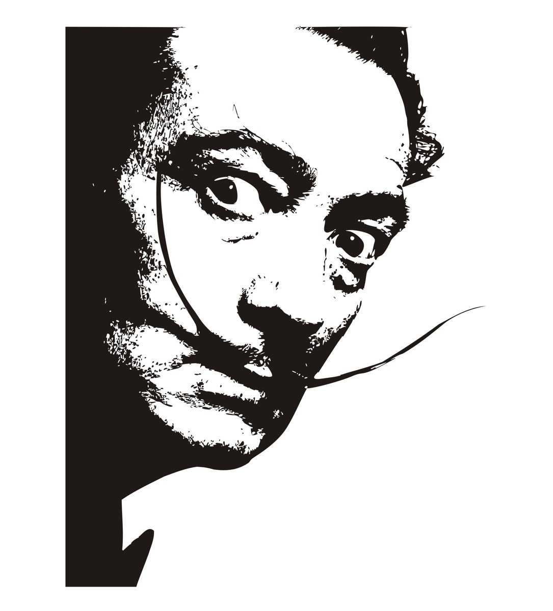 Naklejka szablon 160x120 cm SALVADOR DALI malarze, 160x120 cm