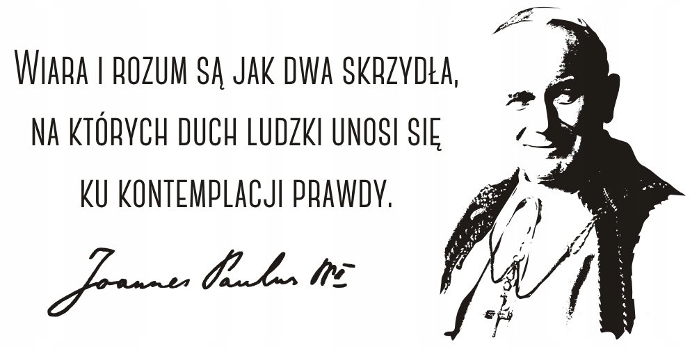 Napis na ścianę, naklejka Papież Jan Paweł II - 81, 240x120 cm