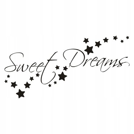 Napis na ścianę, naklejka - Sweet Dreams - 259, 240x120 cm