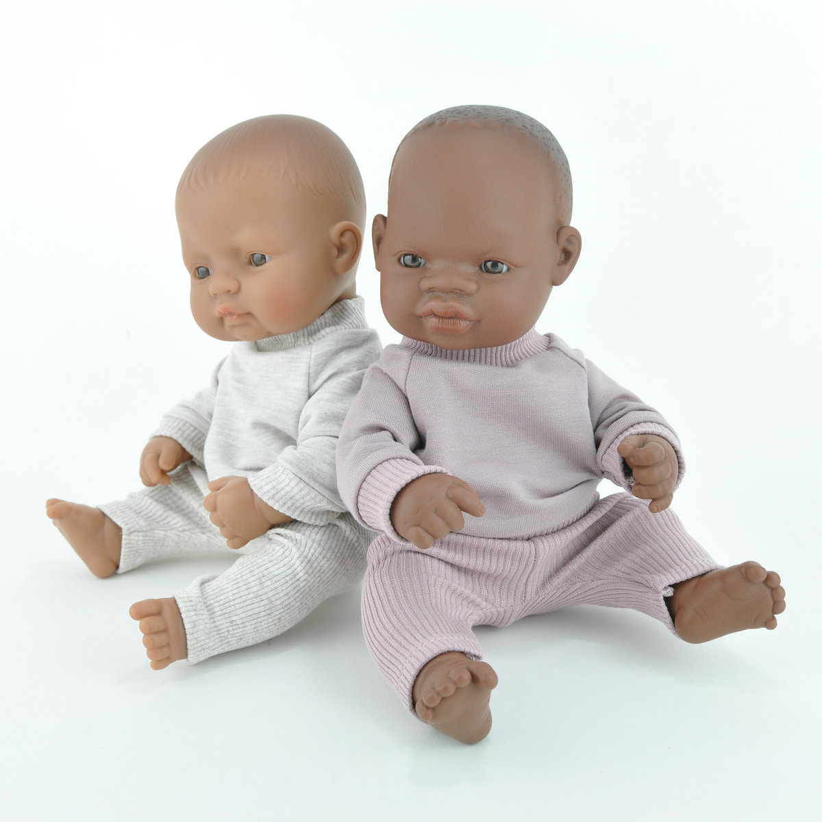 Zestaw dresowy beżowy dla lalki Miniland 32, bluza i legginsy