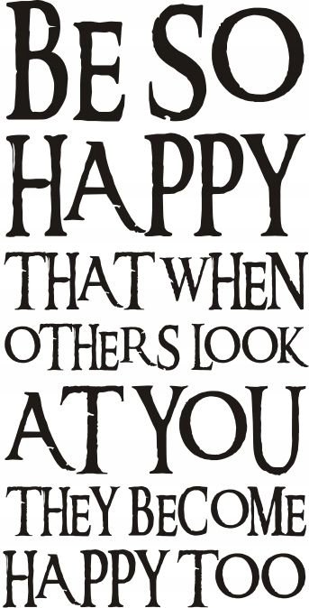 Napis na ścianę naklejka - Be so happy - 119, 200x100 cm