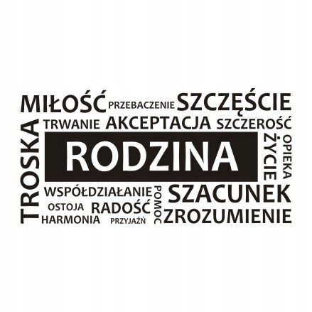 Napis na ścianę, naklejka - Rodzina - 163, 240x120 cm
