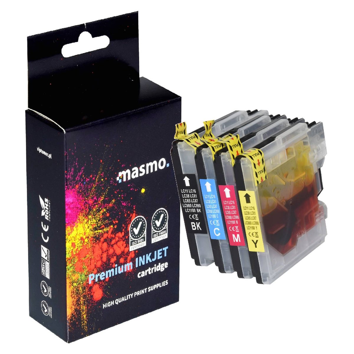 Zestaw 4x Tusz MASMO do Brother LC980 LC1100 DCP-195C DCP-365CN DCP-395CN DCP-145C MFC-790CW CMYK