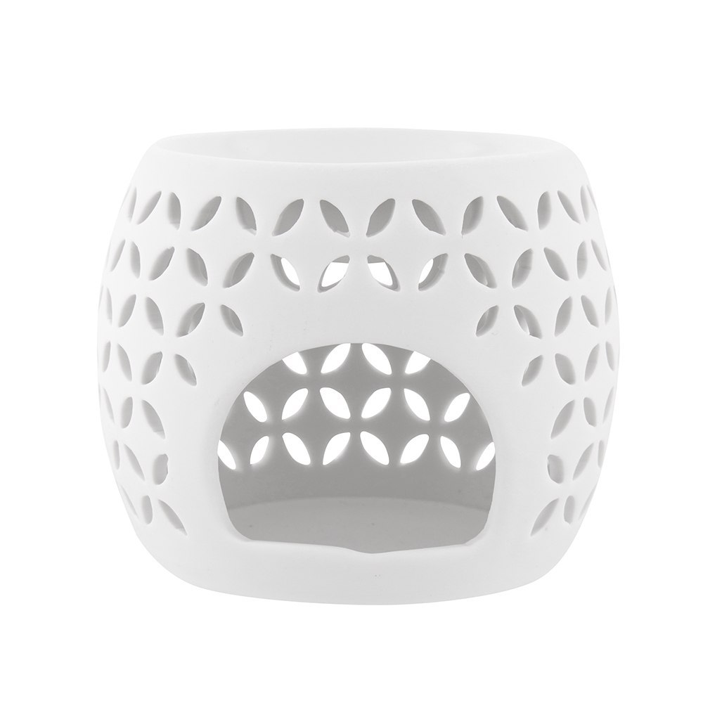 Kominek Porcelanowy Zapachowy Dek. Listki 10,5x10,5x8,5 Cm Lumarko!