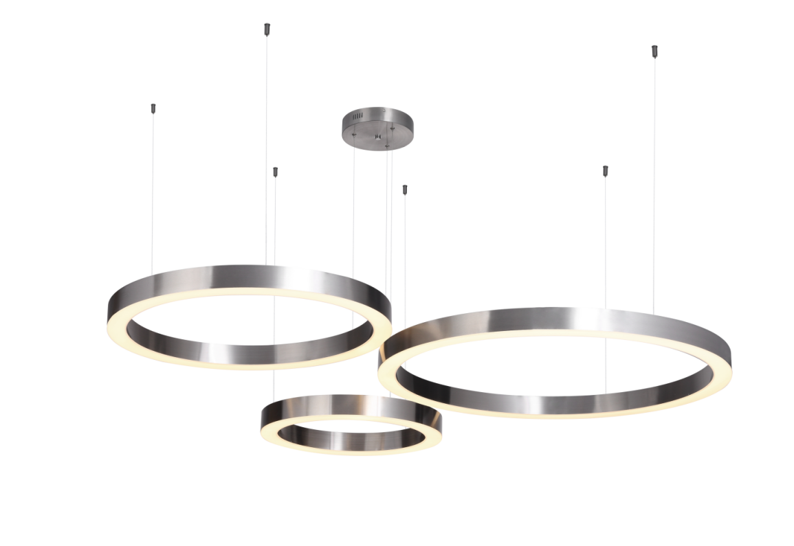 Lampa wisząca CIRCLE 60+80 LED nikiel na 1 podsufitce -  ST-8848-60+80 nickel - Step Into Design