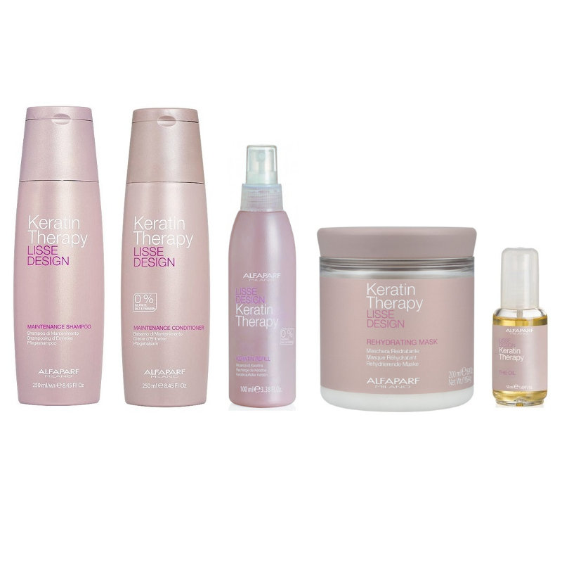 Alfaparf, Keratin Therapy, Zestaw kosmetyków do pielęgnacji, 5 szt.