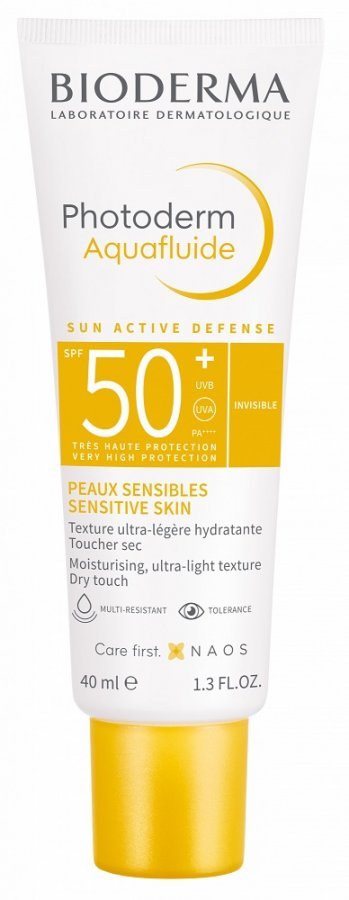 Bioderma Photoderm Aquafluide spf50+ ultralekki fluid przeciwsłoneczny - bezbarwny 40 ml