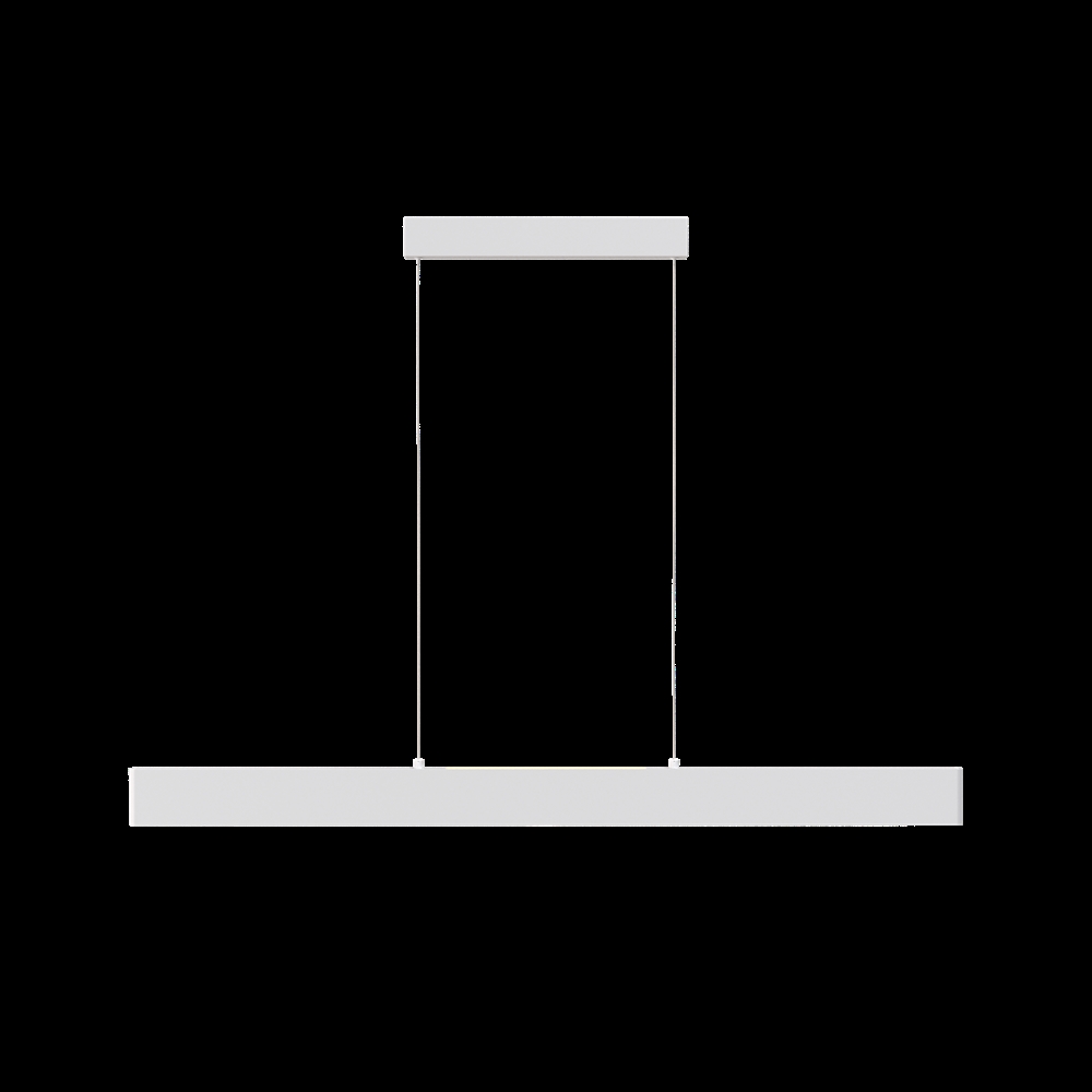 Biała, prosta lampa LED nad stół 4000K 118,5cm P010PL-L30W4K z serii STEP