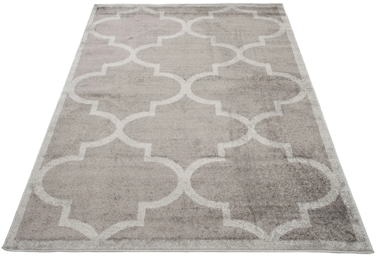 Szary dywan pokojowy w marokański wzór L4-C80