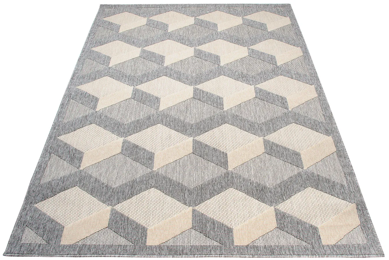 Kremowy dywan sznurkowy w stylu skandynawskim W2-T05