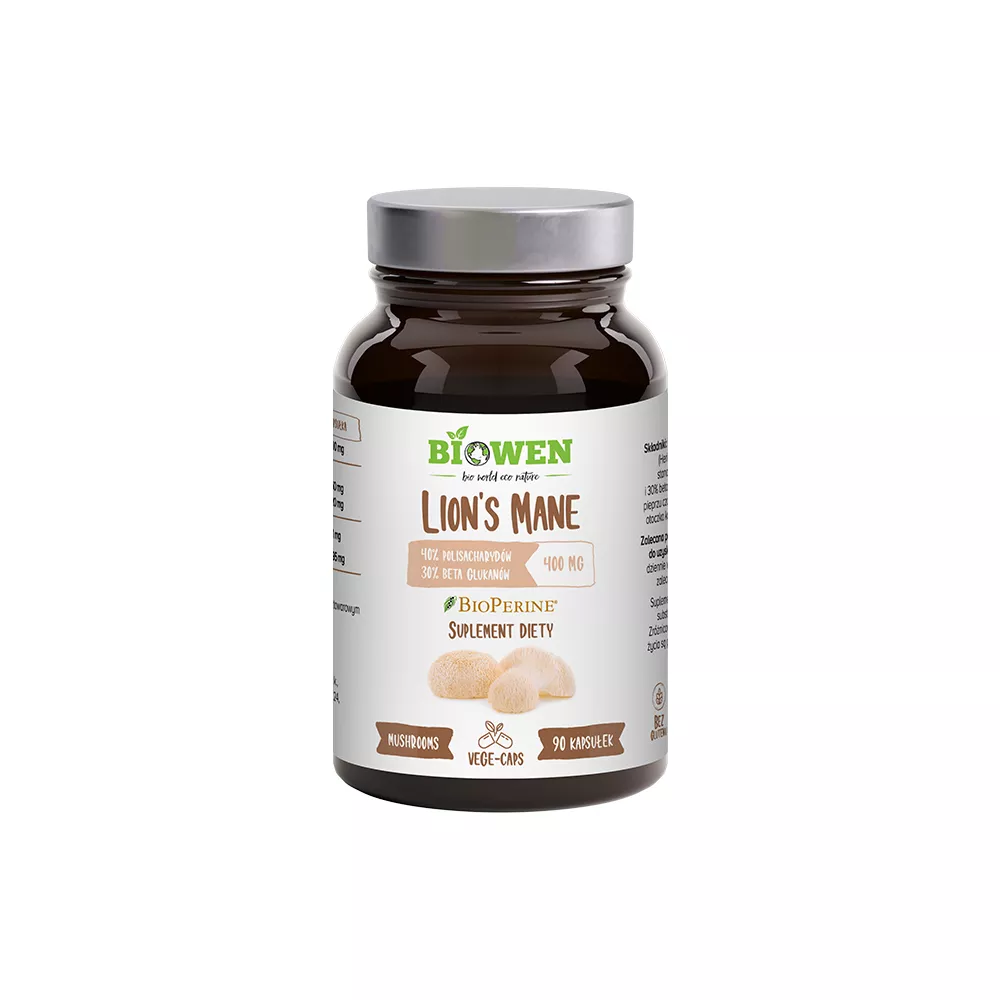 Lion’s Mane 400 mg soplówka jeżowata - kapsułki Hemp King