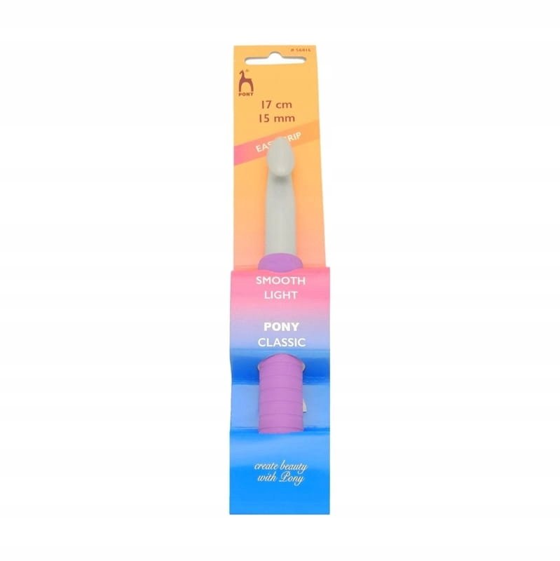 Szydełko ergonomiczne PONY EASY GRIP - 15 mm