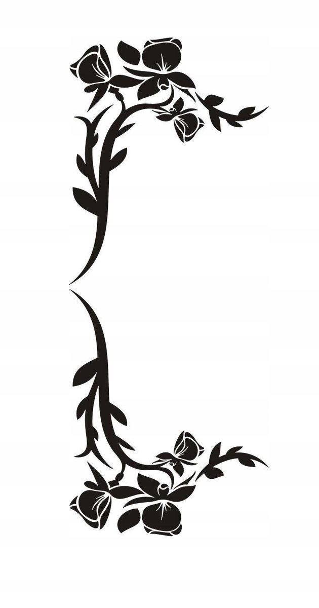 Naklejka na ścianę meble lustro dekor Ornament 53, 60x25 cm