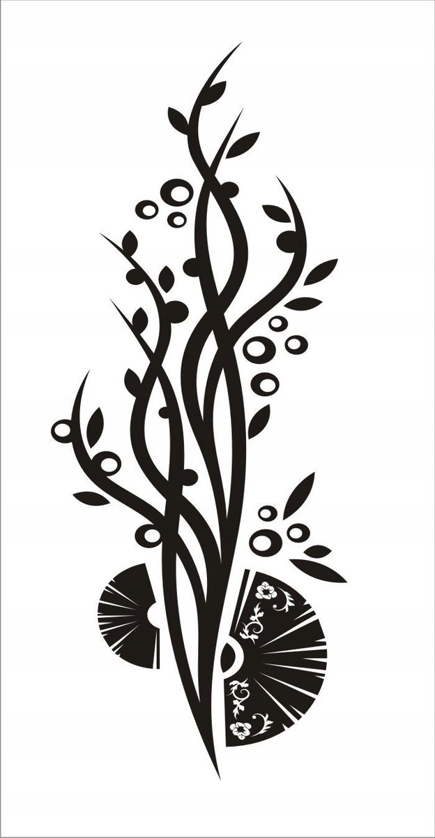 Naklejka na ścianę meble lustro dekor Ornament 6, 60x25 cm