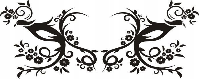 Naklejka na ścianę meble lustro dekor Ornament 153, 60x25 cm