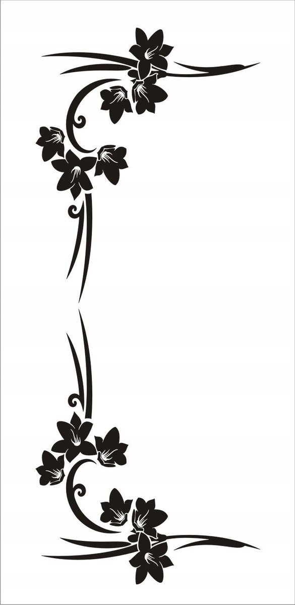 Naklejka na ścianę meble lustro dekor Ornament 167, 60x25 cm