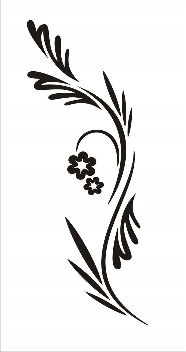 Naklejka na ścianę motyle kwiaty dekor Ornament 50, 100x40 cm
