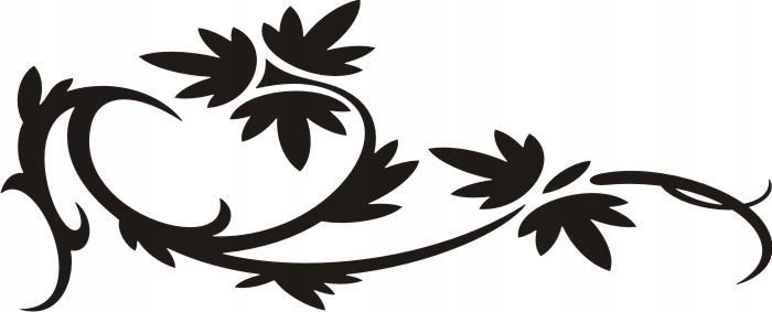 Naklejka na ścianę motyle kwiaty dekor Ornament 86, 100x40 cm