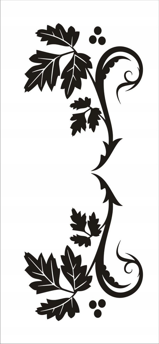 Naklejka na ścianę motyle kwiaty dekor Ornament 87, 100x40 cm