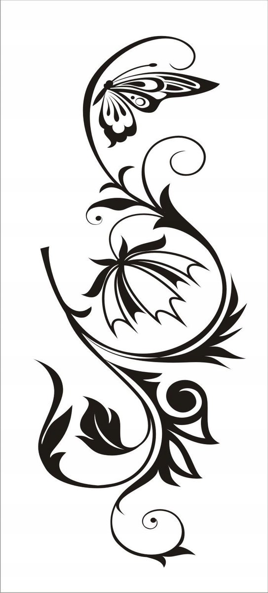Naklejka na ścianę meble lustro dekor Ornament 91, 60x25 cm