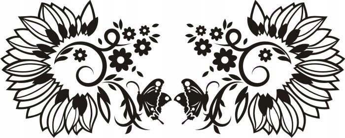 Naklejka na ścianę meble lustro dekor Ornament 3, 60x25 cm