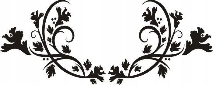 Naklejka na ścianę meble lustro dekor Ornament 164, 60x25 cm