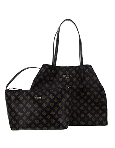 Guess Vikky 4G-Logo Large Tote Bag Women's, Brązowy, Brązowy