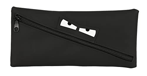 Safta - Portfele Caritas, etui dla dzieci, etui dla dzieci, idealne dla dzieci w wieku szkolnym, wygodne i wszechstronne, jakość i wytrzymałość, 22x11 cm, kolor czarny, czarny, Estándar, zwykły