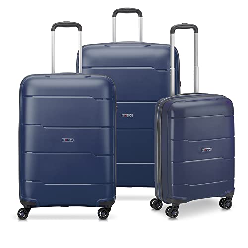 RONCATO Set 3 Wózek G+M+C 4W Galaxy BLU Notte Unisex Dorośli, Blu Notte, PEQUEÑO + MEDIANO + GRANDE, Walizka